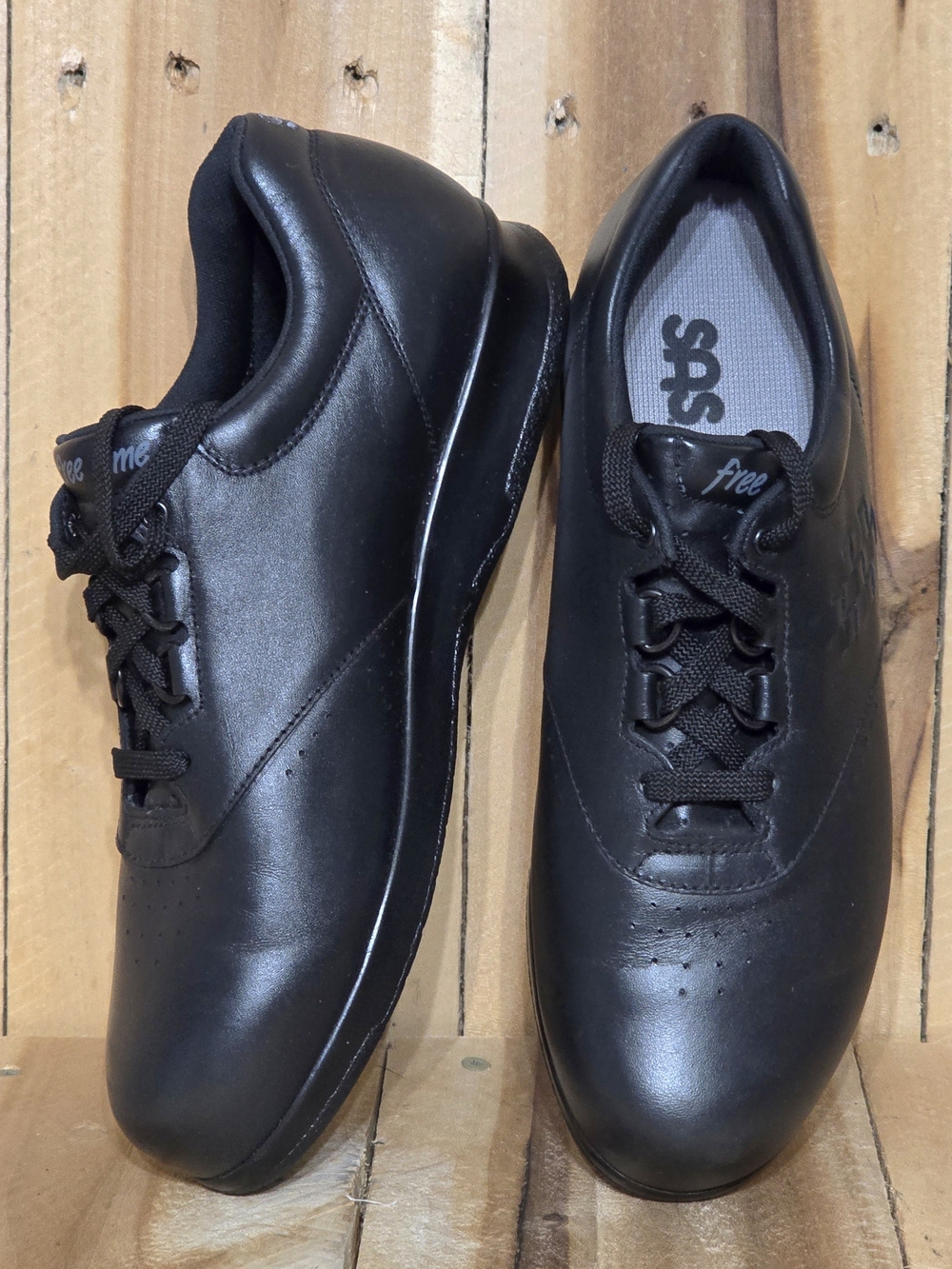 SAS Free Time Women's 9 M Black Leather Comfort Oxford Walking Shoes 2959389